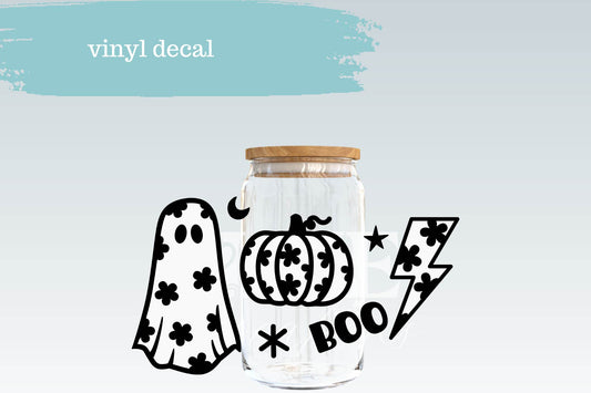 Floral Boo | Vinyl Decal