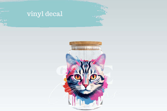 Grey Tabby Cat | Vinyl Decal