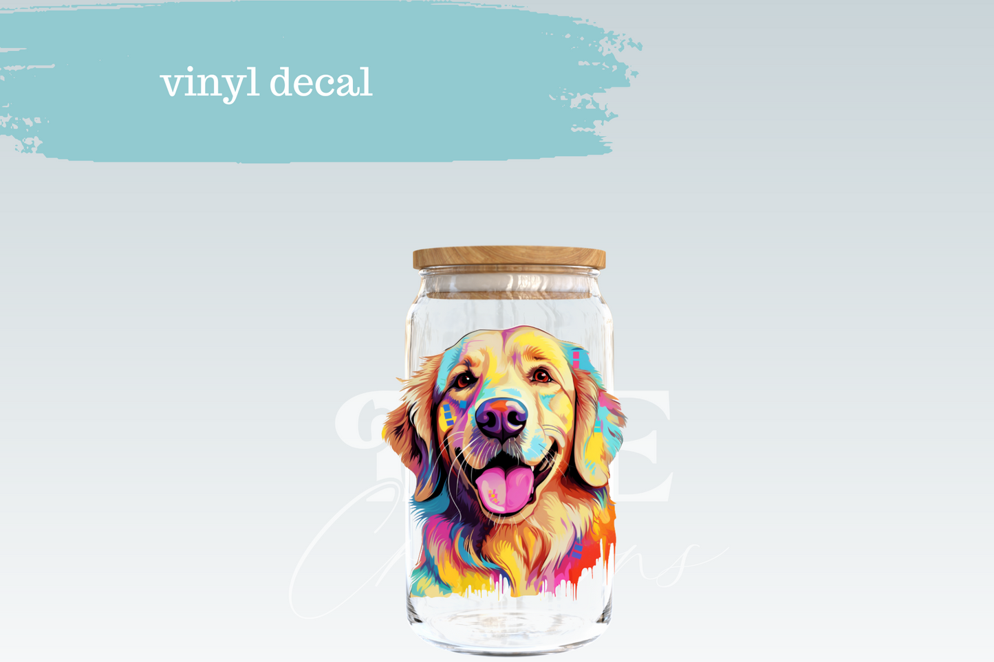 Golden Retriever Watercolor | Vinyl Decal