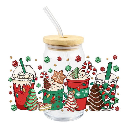 Christmas Drinks | UVDTF Can Glass Wrap