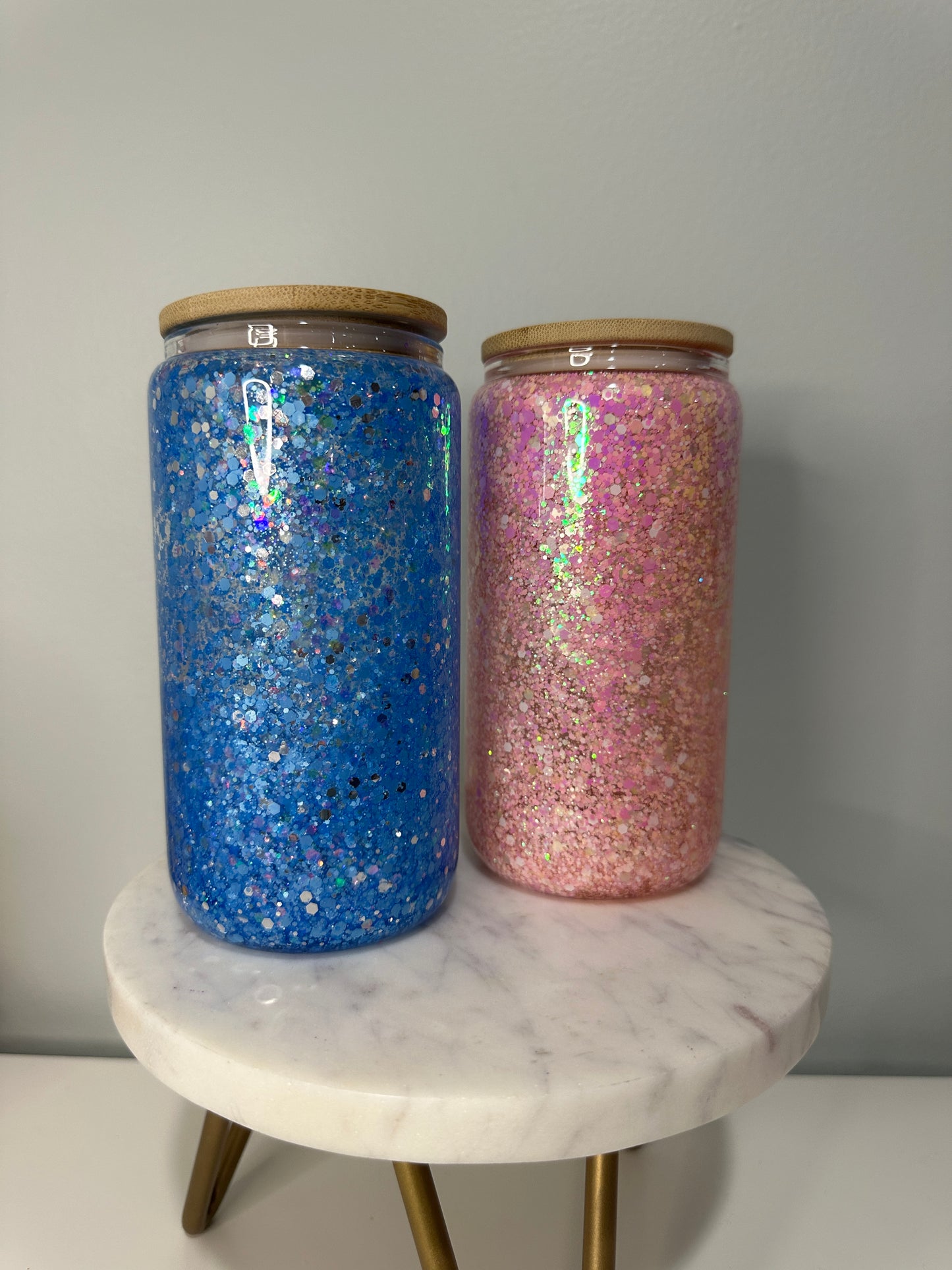 12 oz Glass Glitter Snow Globe | Glitter Only | Colors Vary