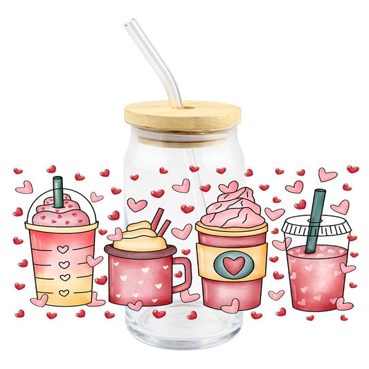 Valentine Cups | UVDTF Can Glass Wrap