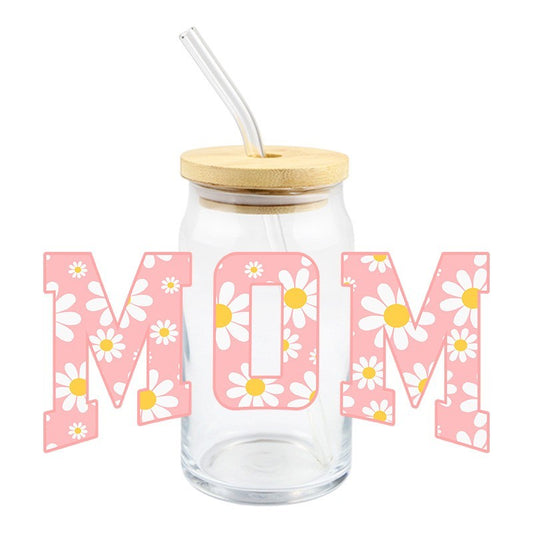 Mom Block Daisy | UVDTF Can Glass Wrap