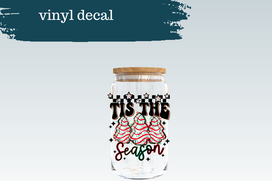 Tis The Season Retro Cakes | Vinyl Decal