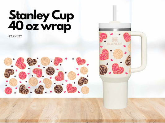 Concha Hearts | Stanley 40 oz Wrap | Vinyl Only