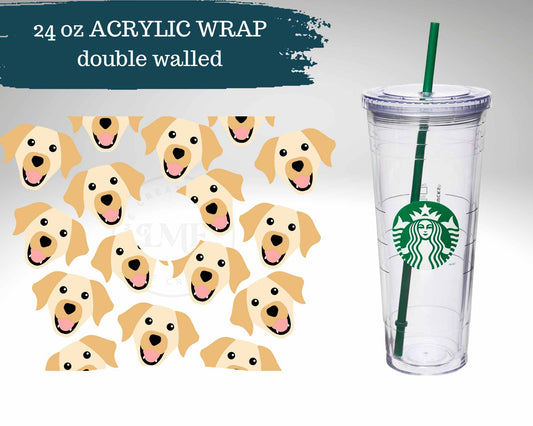 Yellow Lab Dog Breed | 24 oz Acrylic Cup