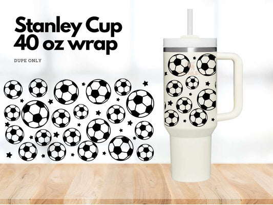 Soccer | Dupe 40 oz Wrap | Vinyl Only